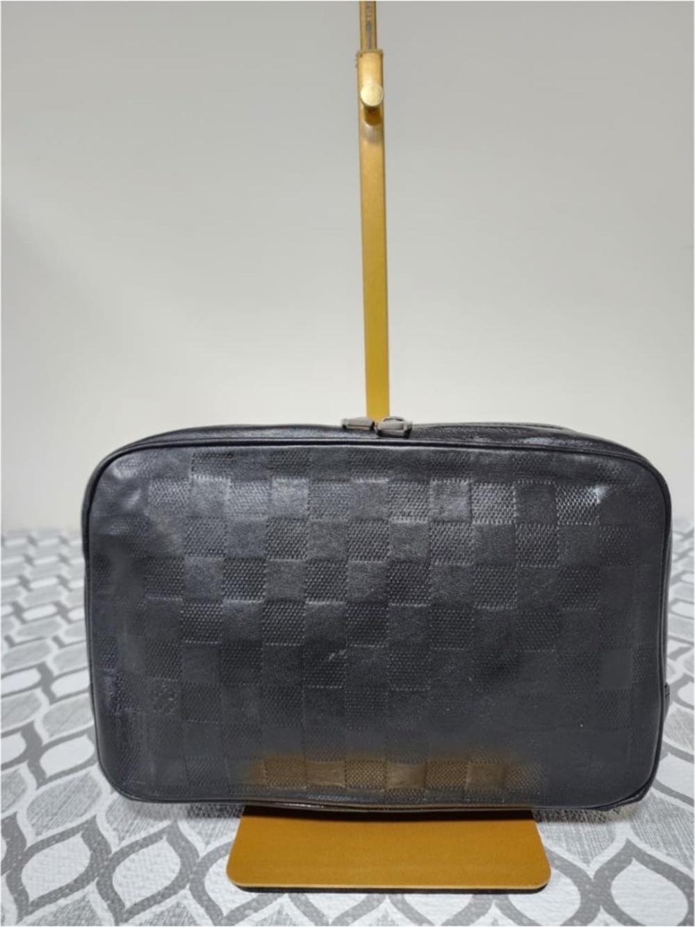 Authentic Louis Vuitton Damier Infini Minaudière Clutch Black